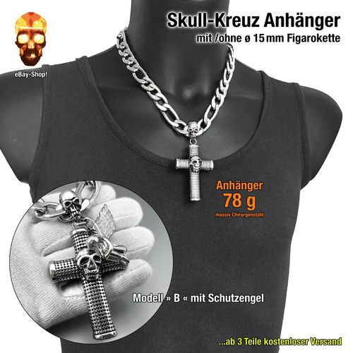 Xxl skull kreuz anhänger - xxl,