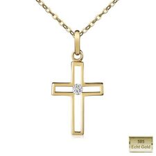 ECHT GOLD 585 Kreuz Anhänger