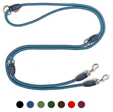 Hundeleine für Große Hunde, 3 Meter Paracord mit 2 Karabiner, 5fach verstellbar