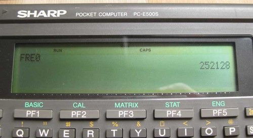 Sharp e500s pocket computer - sharp, pc-e500s