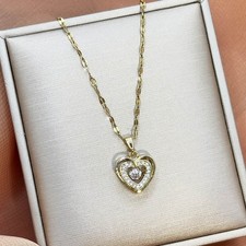 Damen Halskette Herz Anhänger