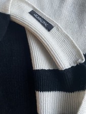 Hebbeding Mega Schönes Breites Strickschal Loop Schwarz Weiß Merino
