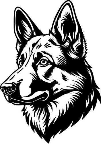 Schäferhund aufkleber - schäferhund,