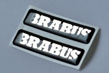 2x Smart Mercedes Brabus 450, 451, 453 Konvexe 3D Aufkleber Emblem 60x14 sticker