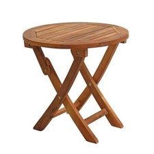 Gartentisch Balkontisch Beistelltisch Rund 48 cm Akazienholz Klapptisch Tisch