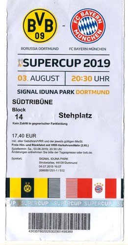 Ticket dfb supercup 2019 - ticket, dfb-supercup
