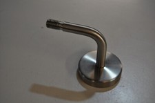 Wandhalterung Deckenhalterung Geländer Edelstahl Bogen Winkel ca. 75x75mm M12