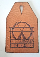 Leder Abzeichen BDP 1966 5. Bundeslager Pfadfinder bei Forchheim in Franken