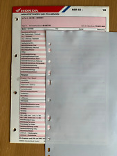 HONDA Moped NSR50 AC08 1989 Original Werkstatt-Datenblatt und Serviceplan
