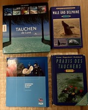 4 Bücher Tauchen / Sporttauchen / Padi Manual / Wale Delphine / Resorts de Luxe