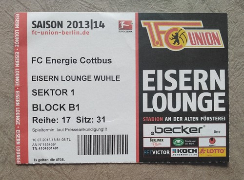 Ticket eisern lounge - eisern, 2