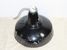 Vintage Industrielampe Emaille Lampe Fabriklampe Deckenlampe! Schwarz