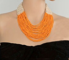 Boho Collier Kette Perlenkette