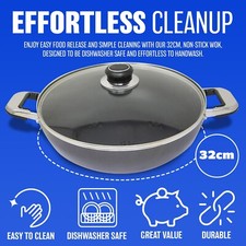 Antihaft aluminium wok set - wok,