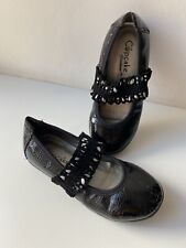 Cupcake Lack Leder Mädchen Ballerinas Sandalen Gr. 27 Schwarz zu Kleid Rock 