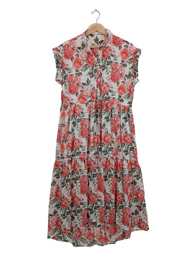 Flamant rose kurzarmkleid - rose,