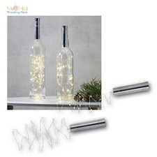 Flaschenbeleuchtung, Korken LED-Lichterkette Batteriebetrieb Timer Flachenlicht