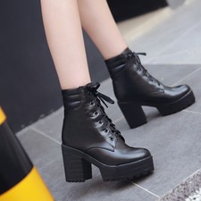 Damen Stiefeletten Punk Biker