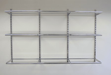 Begehbarer Kleiderschrank Rückwandsystem Grund-set LC10, 13-teilig, 3 Felder