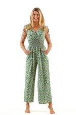 Damen Jumpsuit Sommer Blumen