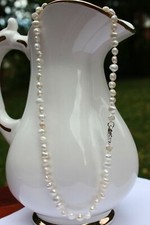 42-50 cm BR1 Süßwasser Zucht Perle Schmuck Perlenkette Halskette Kette Collier