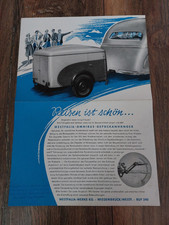 Orig. Prospekt Westfalia Omnibus Gepäckanhänger Darmstadt Anhänger Bus Oldtimer
