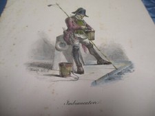 Antik Kunst Druck Graphic , Holzstich , coloriert , Kunstdruck , Orig. vor 1850 