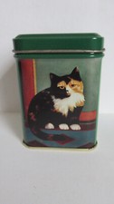 Teedose aus Blech mit Katze 8