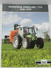 DEUTZ-FAHR AGROFARM PROFILINE / TTV 430 Traktoren Prospekt von 06/2010 ( DF 98 )