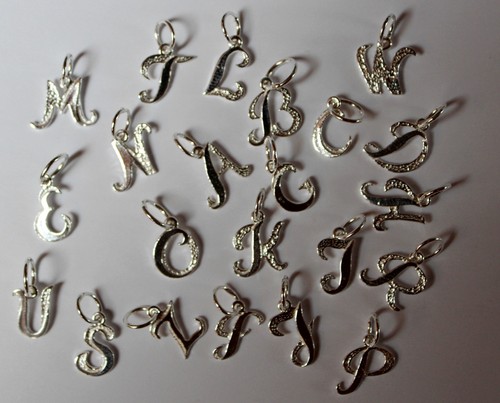 Silberanhänger alphabet - ,