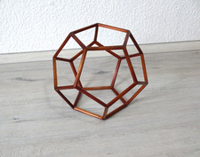 Dodekaeder Holz lackiert, geometrische Skulptur, Designobjekt, Handarbeit, NEU