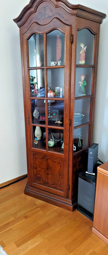 Antiker eckvitrinenschrank aus - eckvitrinenschrank,