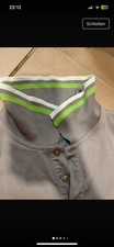 Alberto Golf Sportshirt Grau Grün Gr. S
