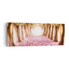 Wandbilder 140x50cm Leinwandbild Baum Blumen Kirsche Natur XXL Bilder Wanddeko