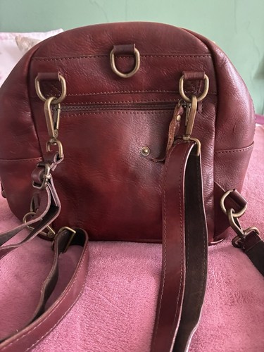 Echt leder rucksack braun - echt,