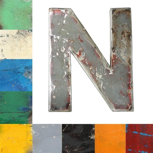 Vintage metallbuchstaben - vintage,