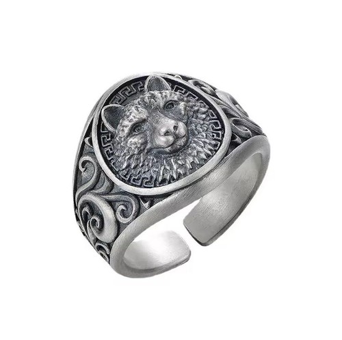 Ring wolfskopf gravur - ring,, –