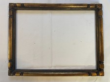 Bilderrahmen alt gold-farben Holz geschnitzt Art Déco Belgien Falz:36x27 T7