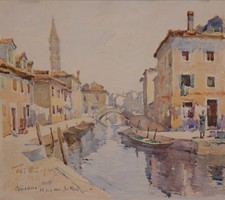 Aquarell 1956 Italien Burano -