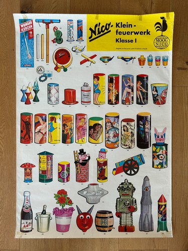 Werbe plakat nico feuerwerk - werbe,