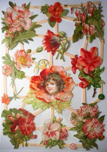 Glanzbilder engel blumen kopf - glanzbilder,