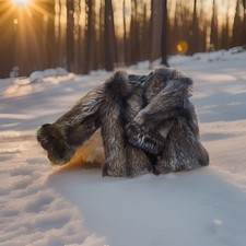 Moderne Fuchspelzjacke, Echt