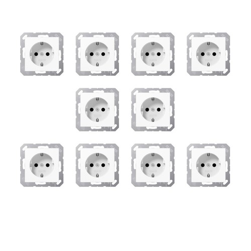 10x jung 1520ww steckdose - 10x,