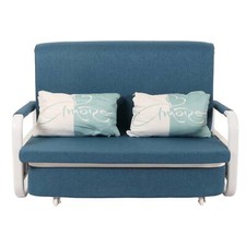 B-Ware Schlafsofa MCW-M83, Liegefläche, 130x185cm, Stoff/Textil dunkelblau