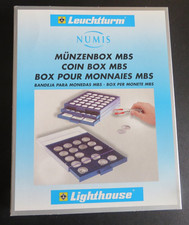 Leuchtturm Münzbox MBS für 20 Münzen 36 mm blau