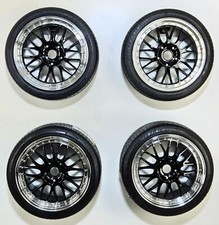 Porsche 964 993 996 18 Zoll Radsatz H222 Schwarz poliert 225/265er Pirelli N-4