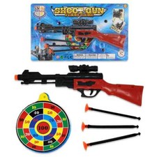 Gewehr mit Pfeilen auf Karte -