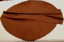 Neu! 1 Tischdecke Ranken Tischwäsche Damast Optik Polyester glänzend RUND Braun