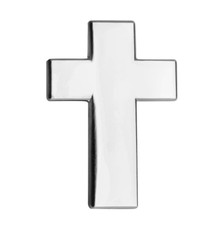 Kreuz Anstecker Pin Christentum Jesus Christus Religion Silber 12 x 18 mm