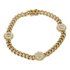 Chopard Happy Diamonds Diamant Armband 750 Gold 0,5 ct 24 Brill Armreif A02.504